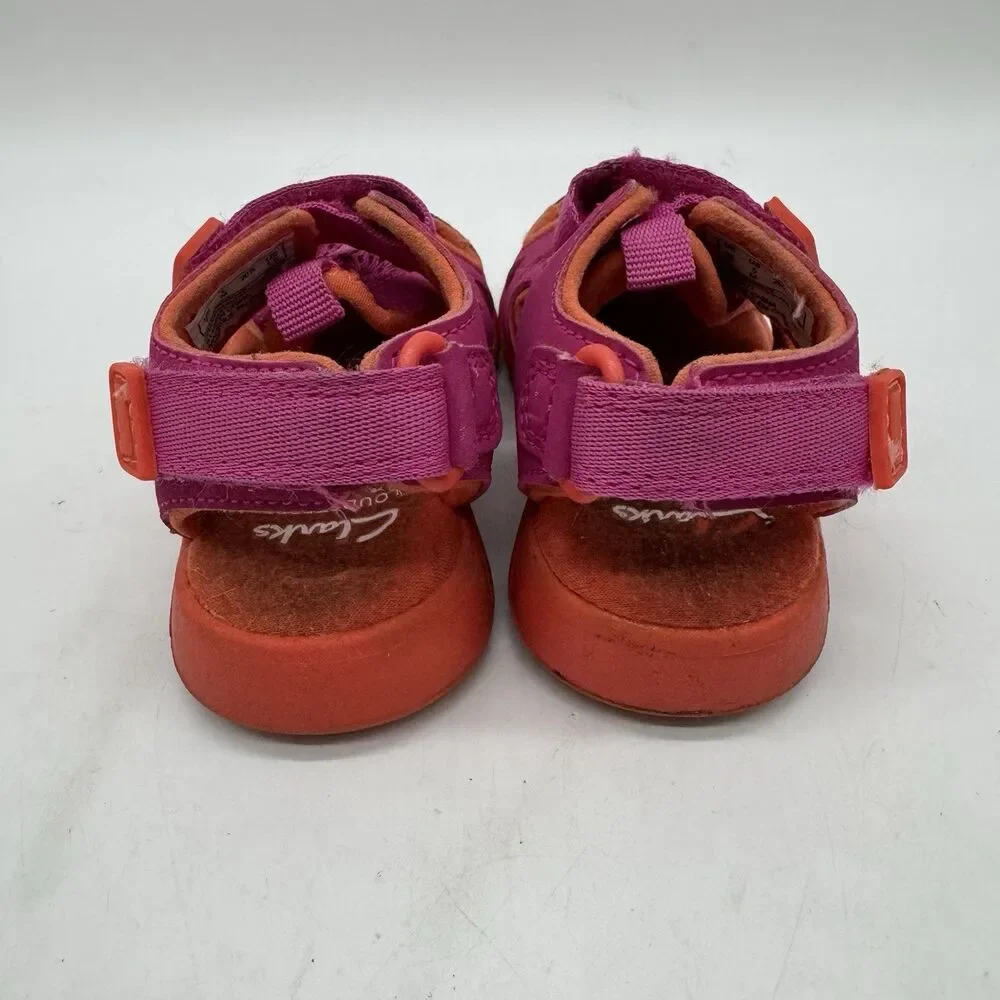 Clarks Cloudsteppers Kids Ezera Sea T Girl 5M Pink Rose Closed Toe Sport Sandal